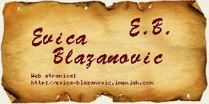 Evica Blažanović vizit kartica